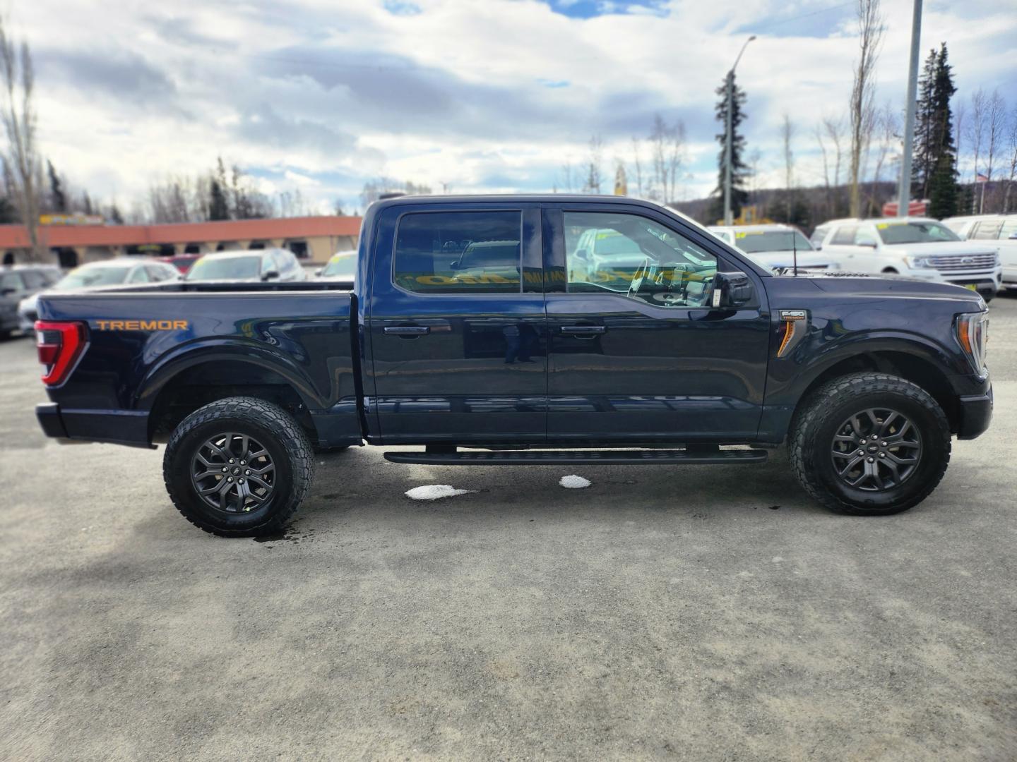 2022 BLUE /BLACK FORD F-150 TREMOR (1FTEW1E81NF) with an 3.5L engine, Automatic transmission, located at 1960 Industrial Drive, Wasilla, 99654, (907) 274-2277, 61.573475, -149.400146 - Photo#4